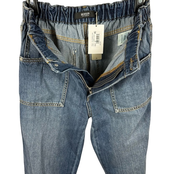 Hudson Jeans Remi High Rise Straight Leg Jeans Elastic Waist Summer Wind 27 NWT - Picture 5 of 9